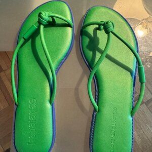 New Havainas  Flip Flops Green & Blue Size 8 Made In Brazil